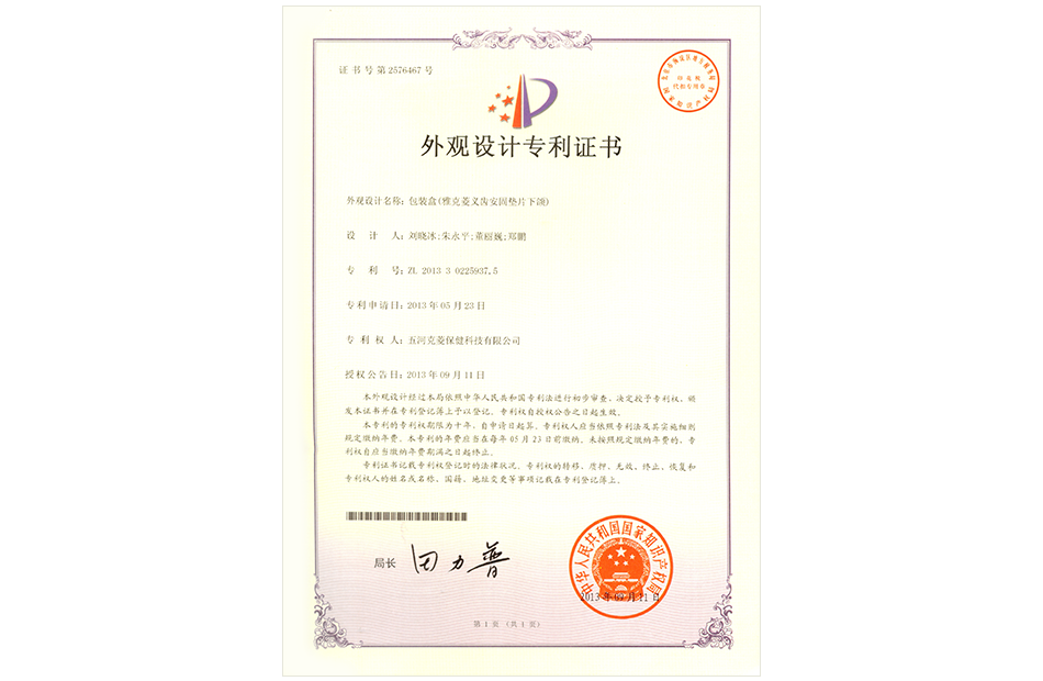 義齒安固墊片下頜包裝盒外觀設(shè)計(jì)專利